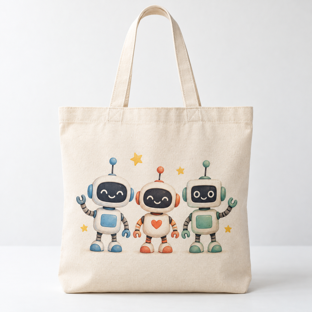 Robot Friends Tote