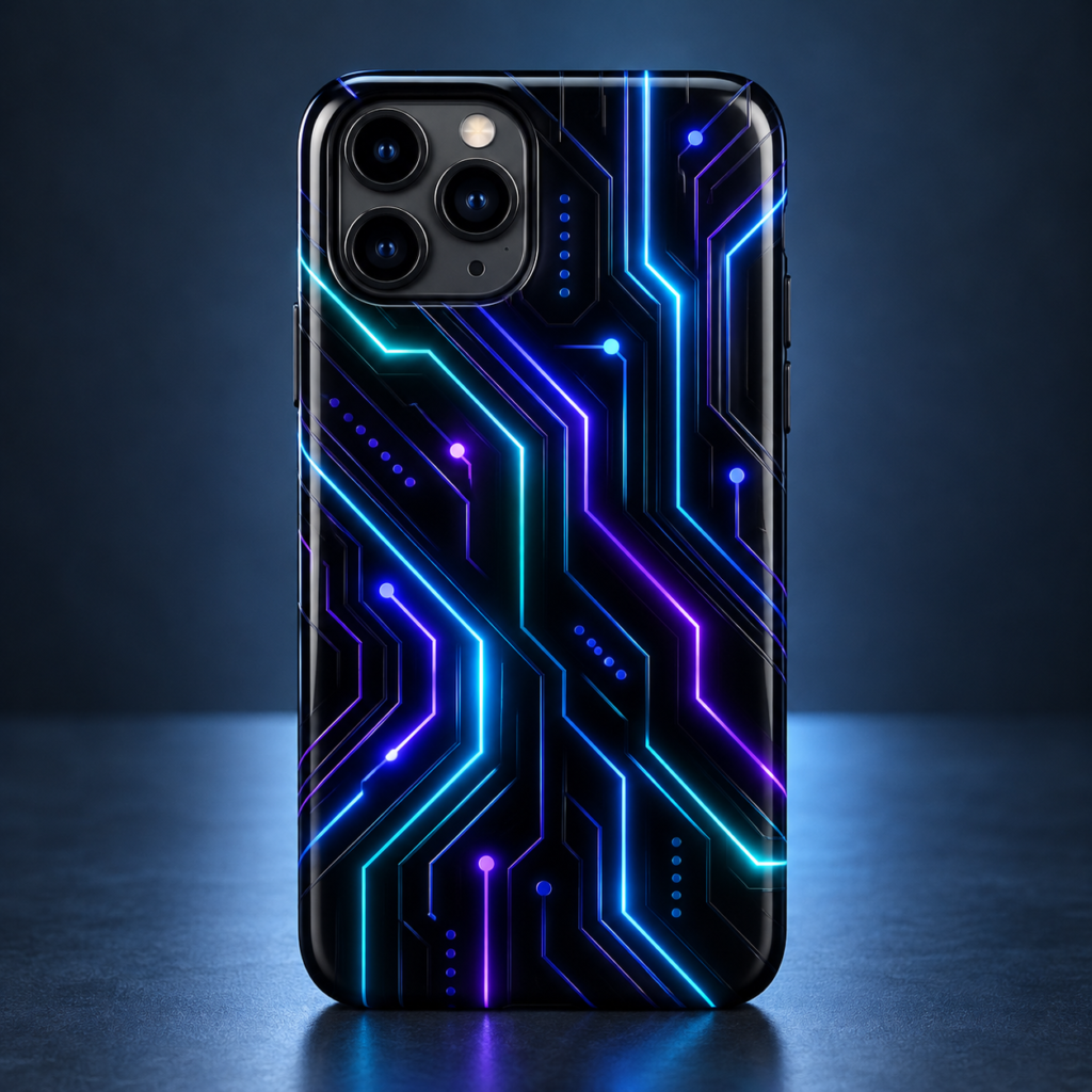 Neon Circuit Phone Case